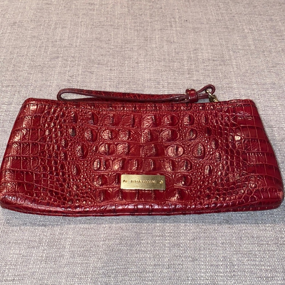 Red Brahmin wristlet